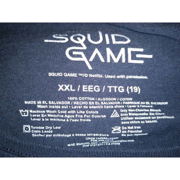 Squid Game Netflix unisex black XXL t-shirt Red light Green light. - Picture 2 of 3
